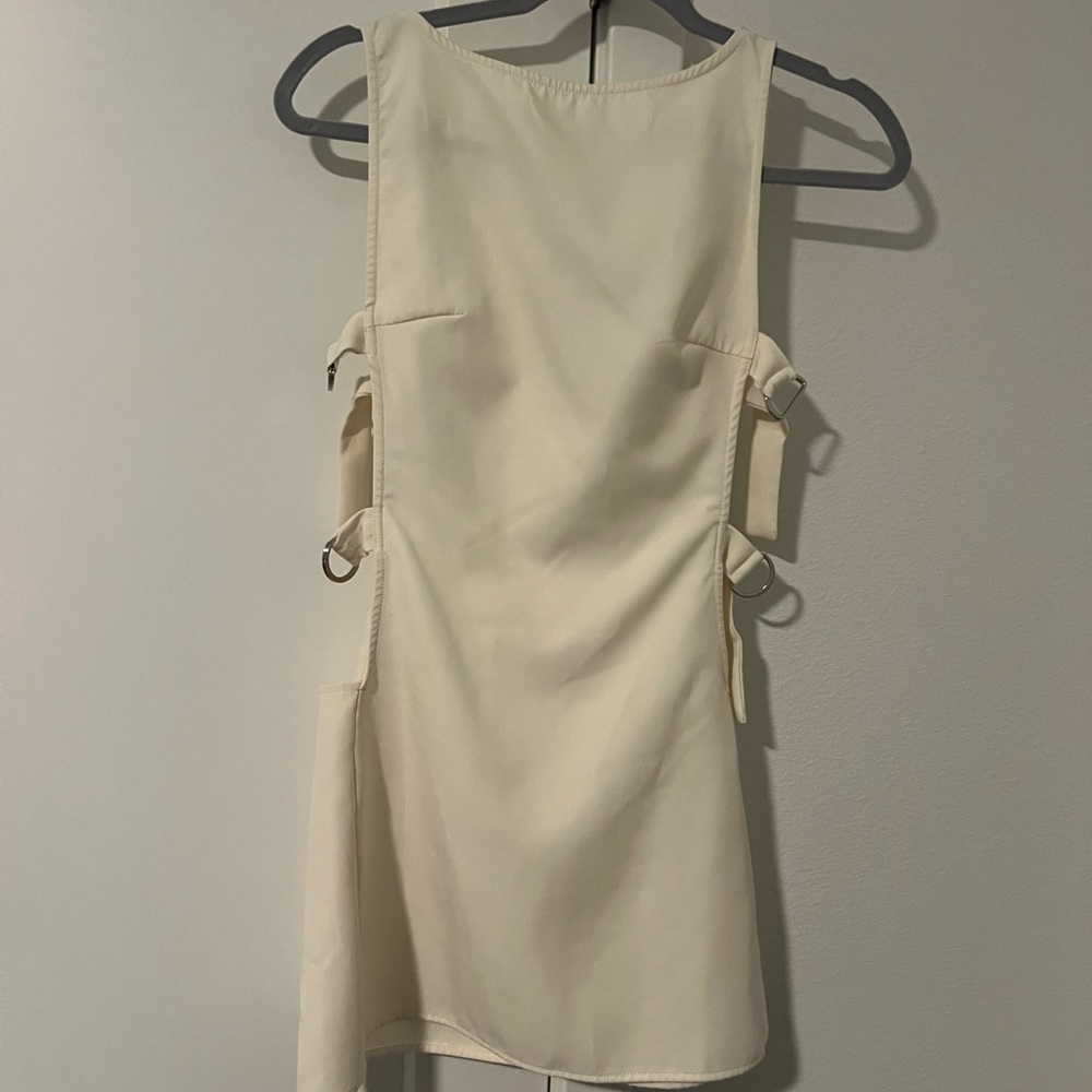 Peppermayo Cream Backless Dress